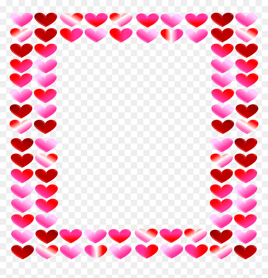 Valentine Love Heart Pink Shades - Valentine's Day Letters For Friend, HD Png Download - marcos para fotos png