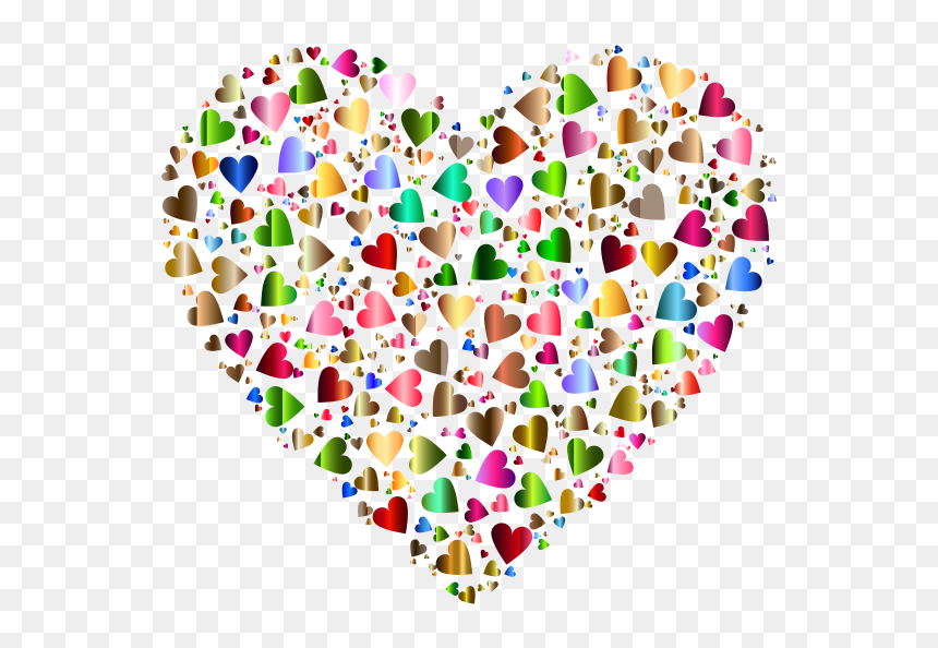 Chaotic Colorful Heart Fractal Pattern - Diversity Pictures Of Unity, HD Png Download - heart pattern png