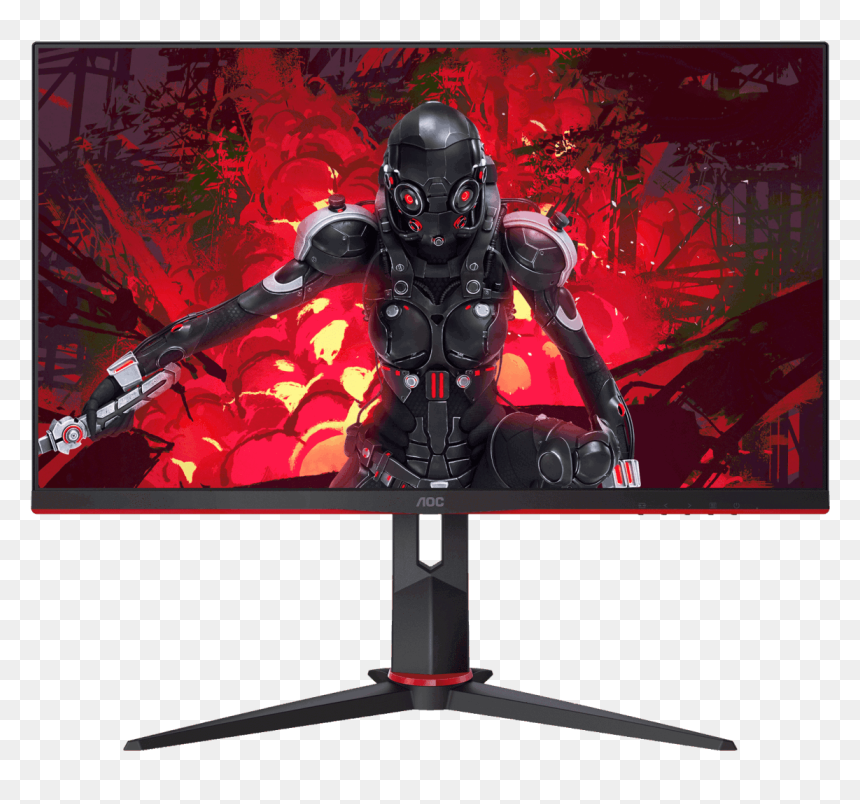 Aoc Q27g2u Bk, HD Png Download - red crosshair png