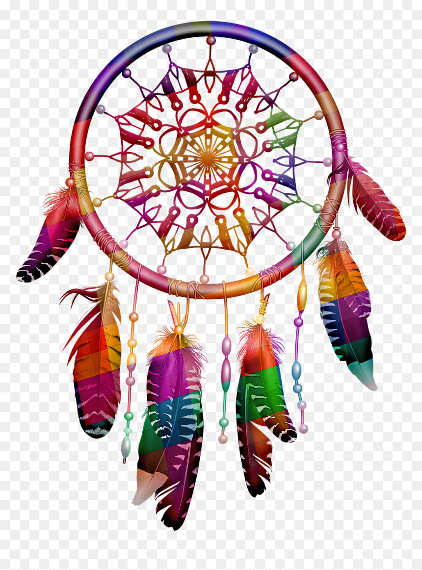 Native American Dreamcatchers Clipart, HD Png Download - indian feather png