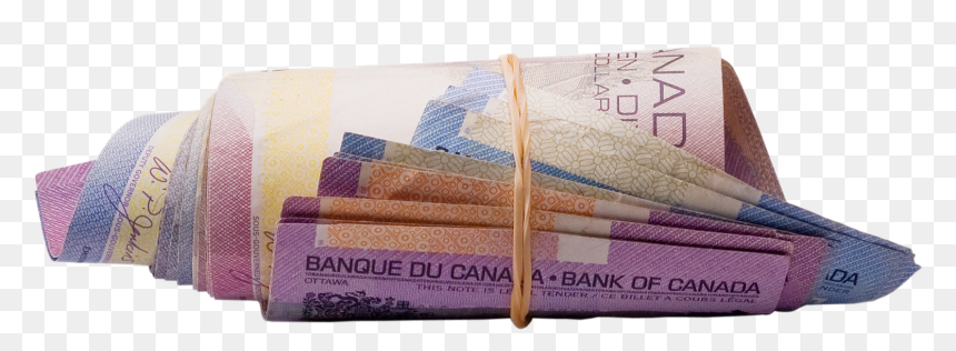 A Roll Of Canadian Currency In Different Denominations, - Tithes And Offering Firstfruit, HD Png Download - money roll png