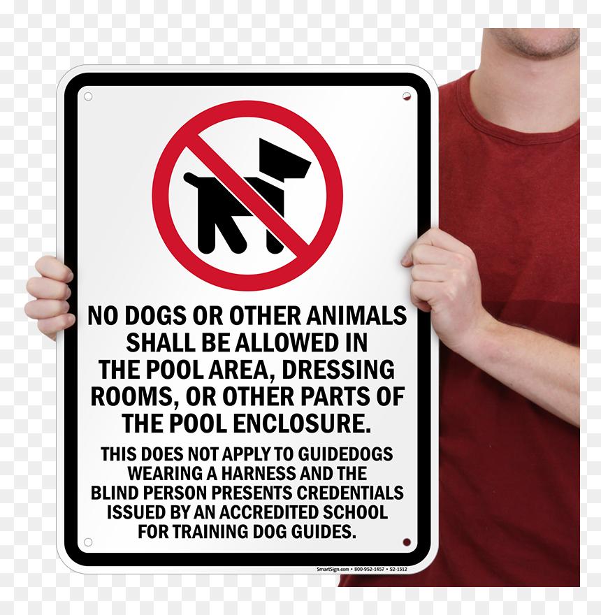 Alabama No Dogs Allowed In Pool Area Sign - Sign, HD Png Download - not allowed sign png