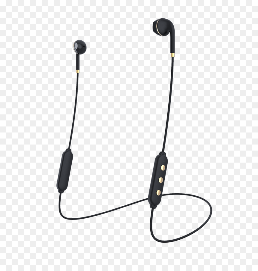 Earbuds Png, Transparent Png - gold mic png