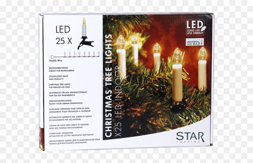 Candle Tree Lights - Star Trading, HD Png Download - luces de navidad png