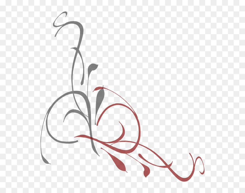 Vine Clip Art, HD Png Download - red swirl png