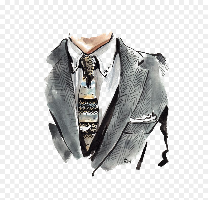 Men Shirt Fashion Illustration, HD Png Download - corbata png