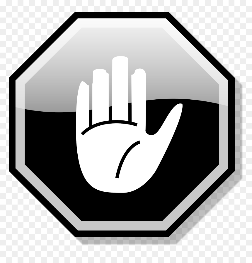 Stop Hand Black - Don T Ignor Depression, HD Png Download - stop hand png