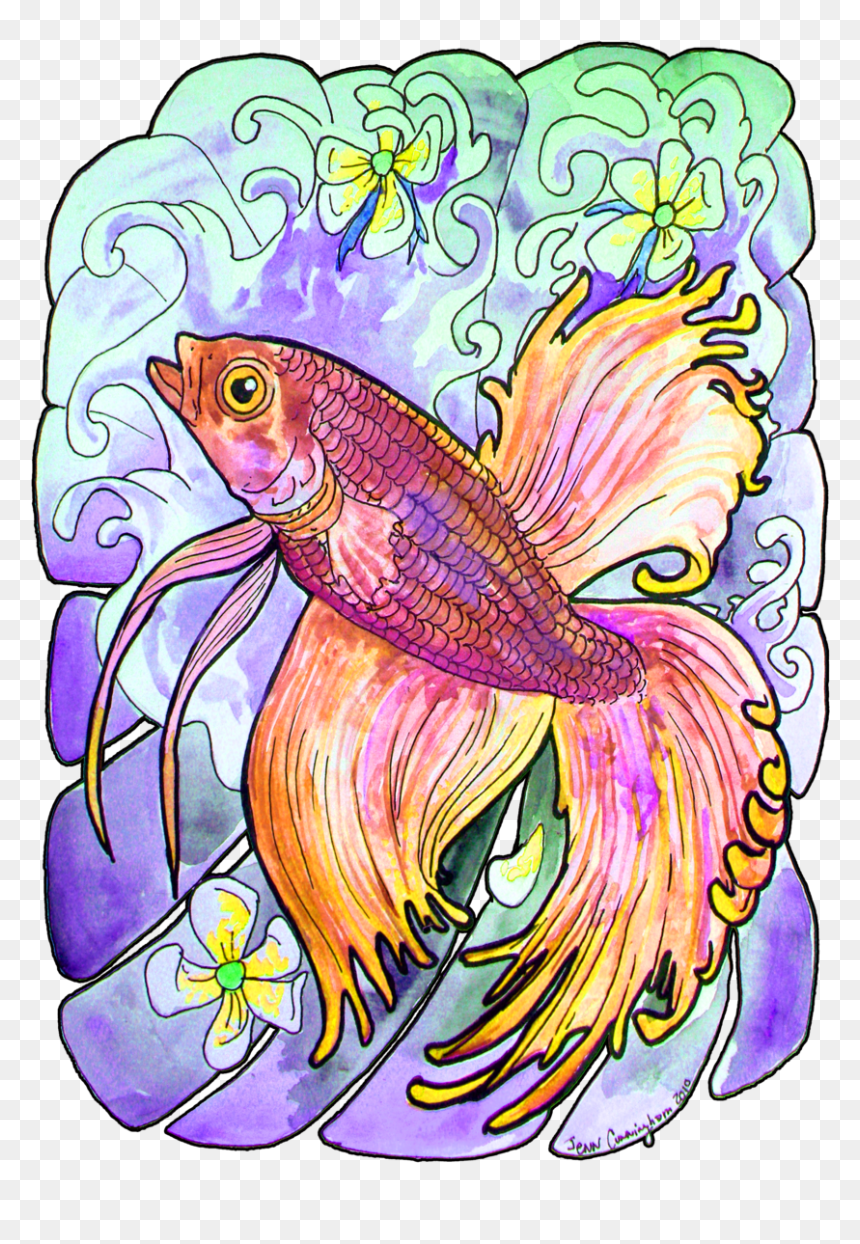 Betta Fish Tweeked By Jupiterjenny-d347k11 - Siamese Fighting Fish, HD Png Download - betta fish png