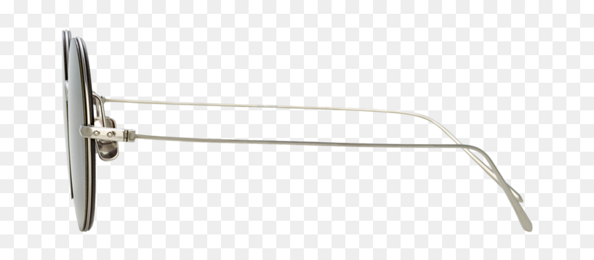 Zaha Round Sunglasses In White Gold - Television Antenna, HD Png Download - round gold frame png