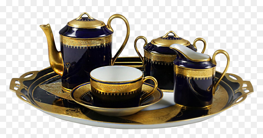 Art Deco France Limoges Porcelain Tea Set Tray Tea - Tea Cup Set Png, Transparent Png - tea set png