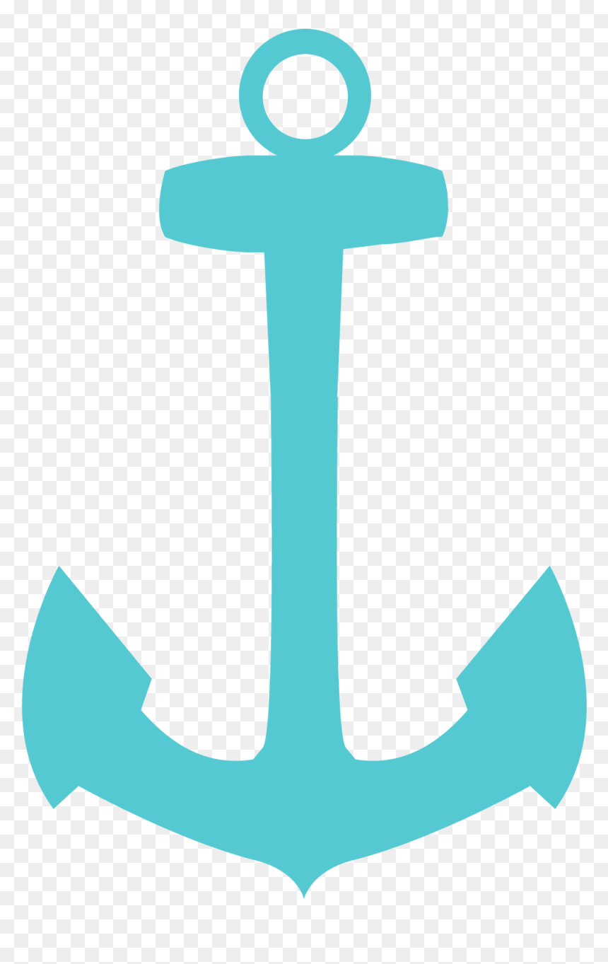 Clipart Black And White Library Anchor Clip Mint Green - Portable Network Graphics, HD Png Download - anchor vector png