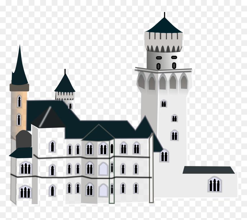 Neuschwanstein Castle Svg Clip Arts - Castle Clip Art, HD Png Download - castle vector png