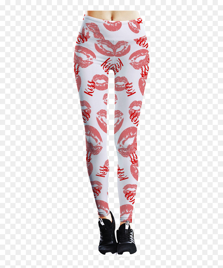 Leggings, HD Png Download - lip print png