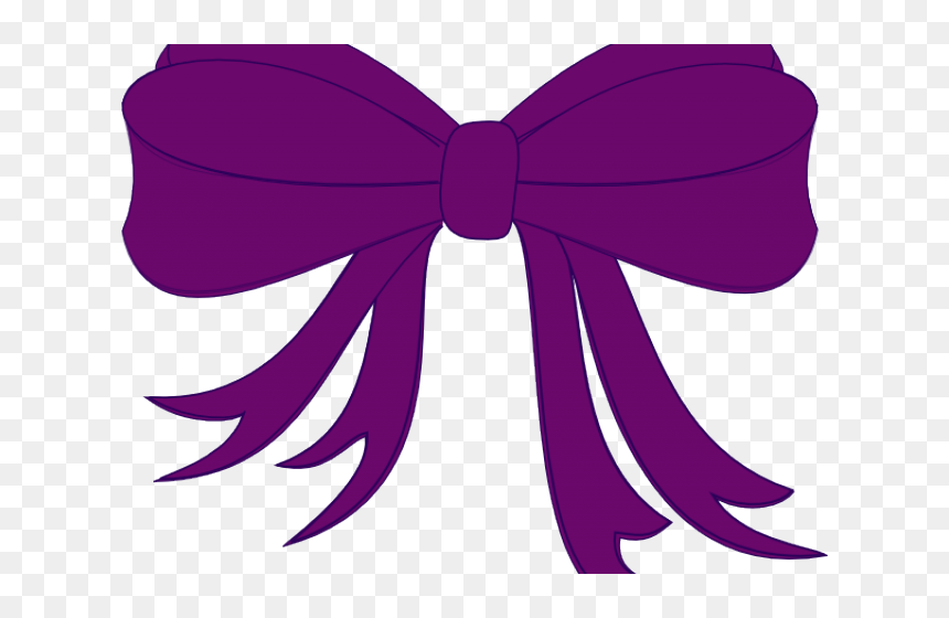 Bow Clipart Purple - Clipart Bows, HD Png Download - purple bow png