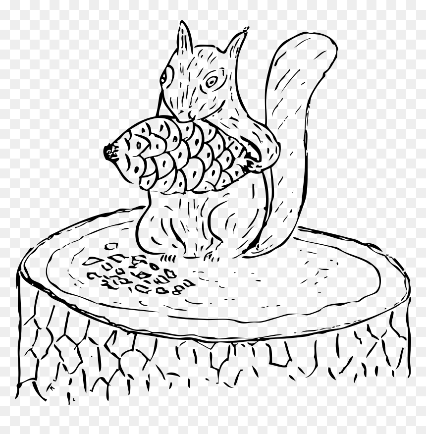 Squirrel Eating Pine Cone Clip Arts - Pine Cone Clip Art, HD Png Download - pine cones png
