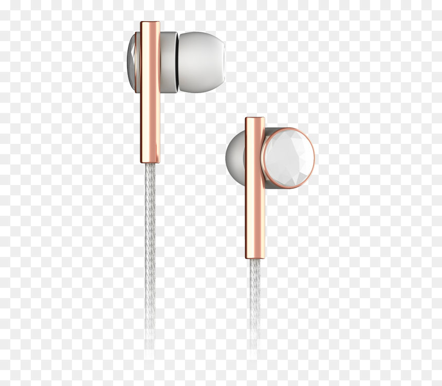Faceted Ceramic & Rose Gold - Headphones, HD Png Download - gold mic png