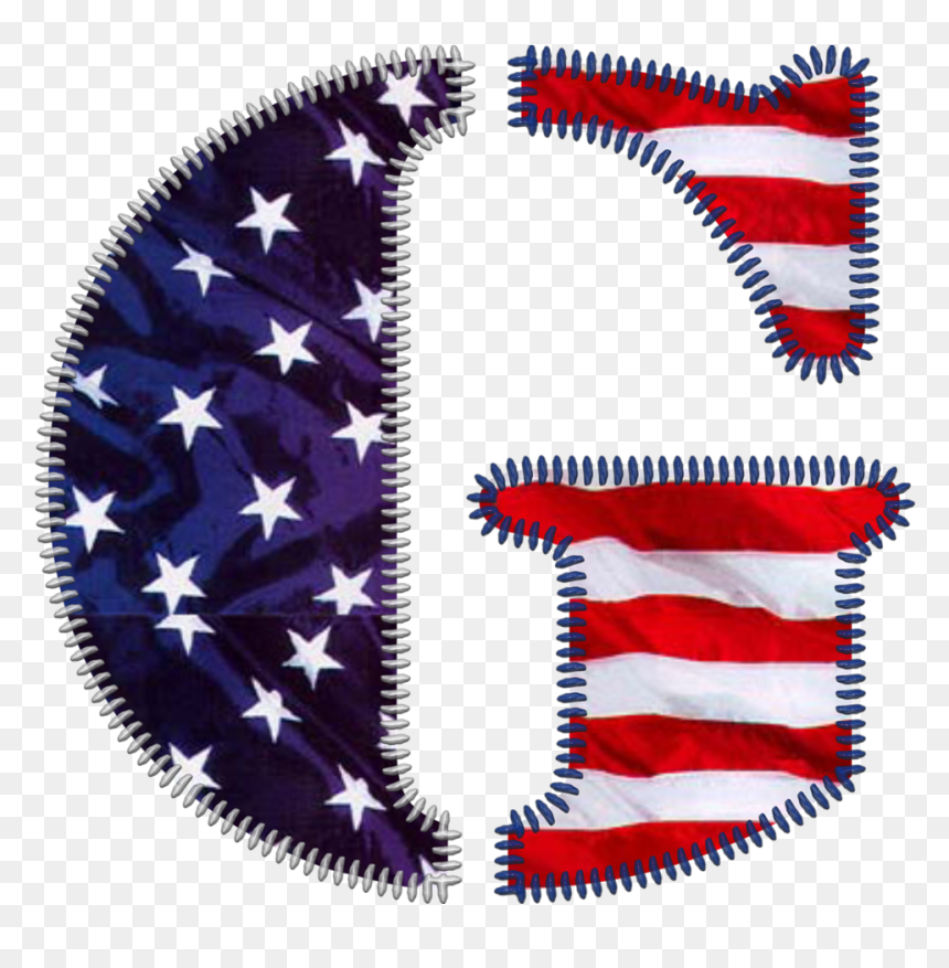 Letter A In Red White Blue, HD Png Download - usa flag clip art png