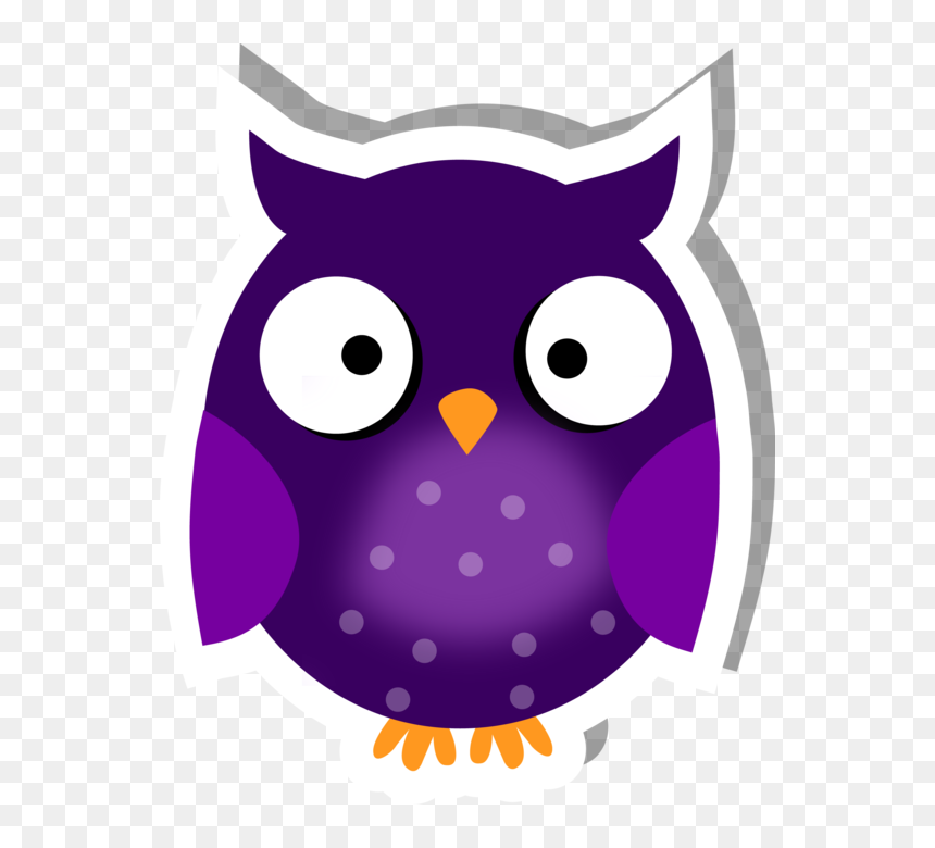 Cute Owl Sticker - Cartoon, HD Png Download - cute owl png
