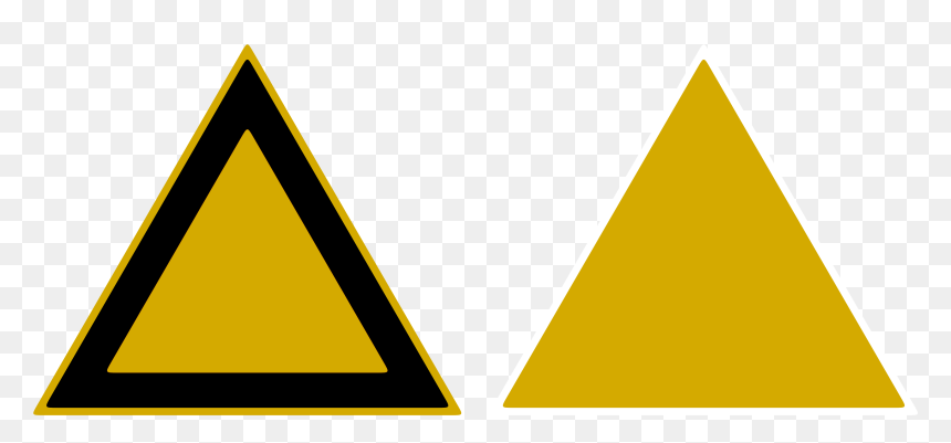 Transparent Gold Triangle Png - Yellow Triangle Transparent Background, Png Download - gold triangle png
