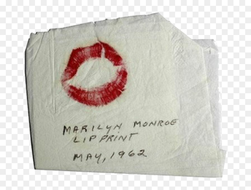#napkin #marilynmonroe #famous #kiss #lips #loveletter - Marilyn Monroe Lip Print, HD Png Download - lip print png