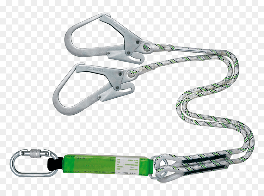 Forked Rope Lanyard With Energy Absorber - Conector Doble Absorbedor De Impacto, HD Png Download - lanyard png