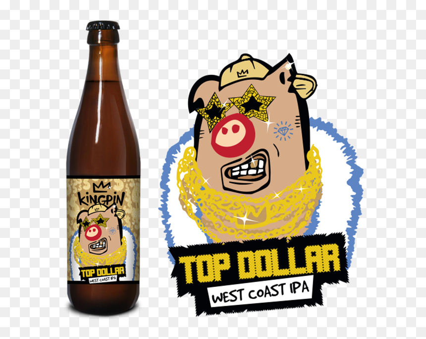 Top Dollar West Coast Ipa - Beer Bottle, HD Png Download - beer bottle vector png