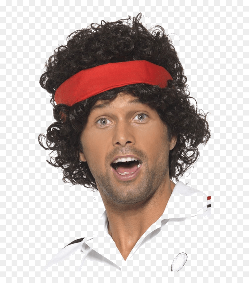 80s Tennis Player - John Mcenroe Wig, HD Png Download - male wig png
