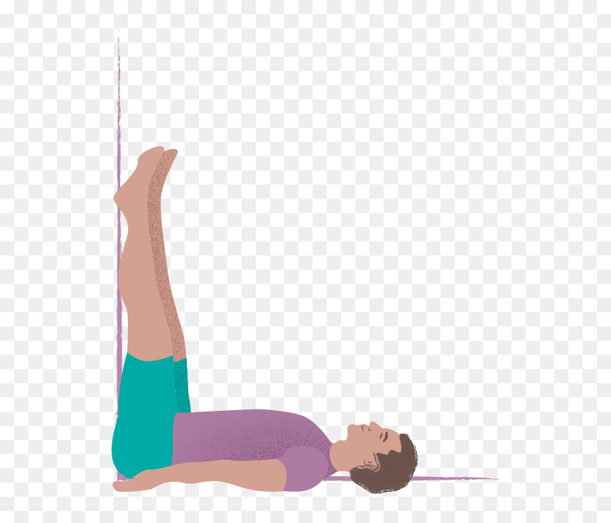 Vaparita Karani, A Yoga Pose Great Post-run - Pilates, HD Png Download - yoga pose png
