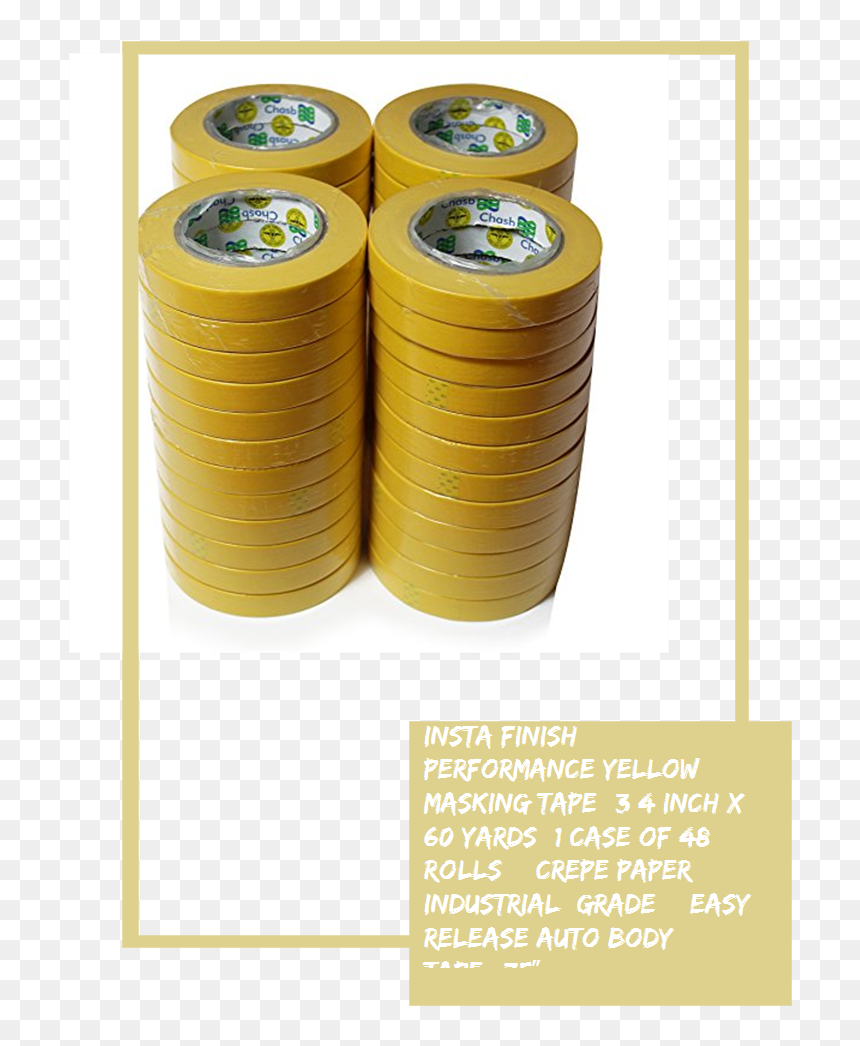 Insta Finish Performance Yellow Masking Tape 1 Case - Money, HD Png Download - money roll png