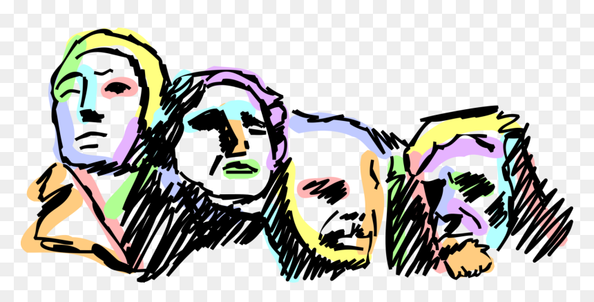 Vector Illustration Of Mount Rushmore National Memorial - Mount Rushmore National Memorial, HD Png Download - mount rushmore png