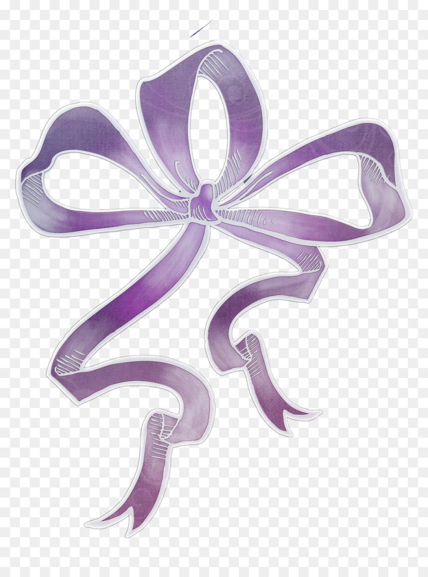 Illustration, HD Png Download - purple bow png