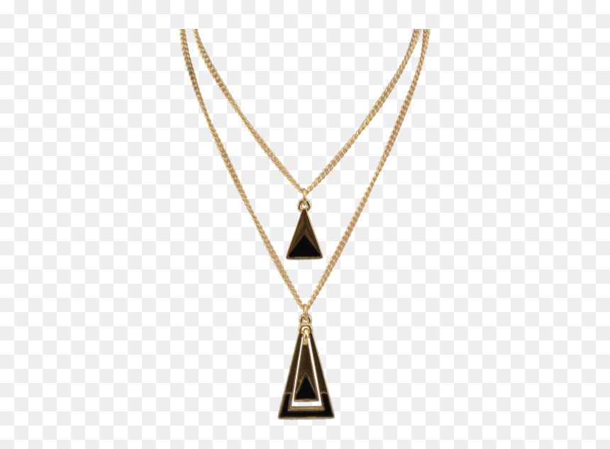 Pendant, HD Png Download - gold triangle png
