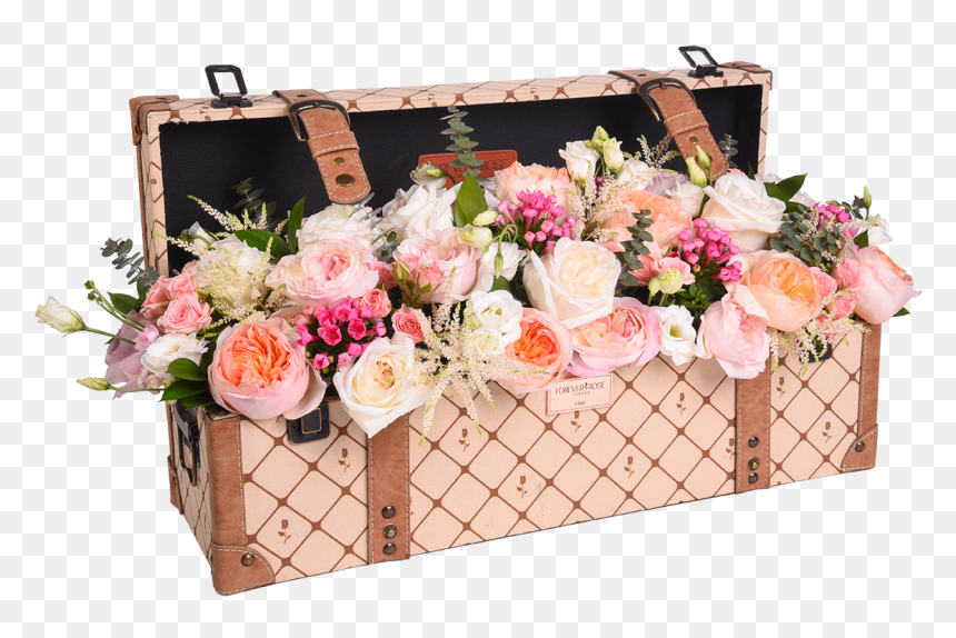 Vintage Trunk, HD Png Download - vintage roses png