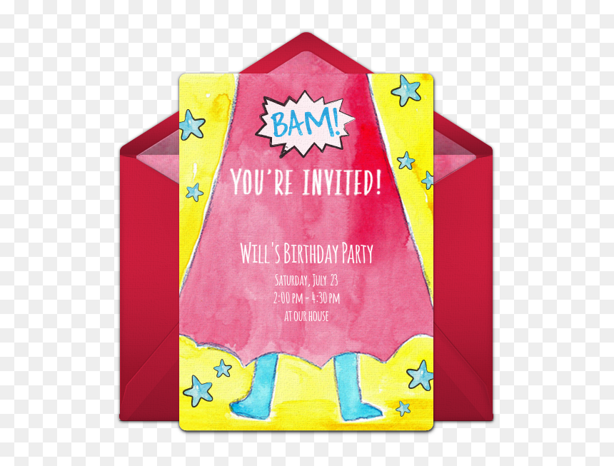 Wedding Invitation, HD Png Download - superhero cape png