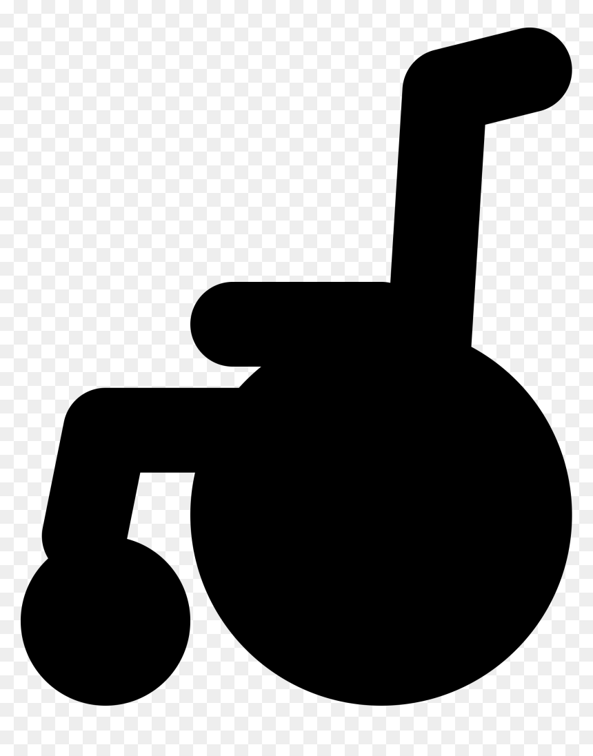 Clip Transparent Clipart Wheelchair - Silla De Ruedas Vector, HD Png Download - wheelchair silhouette png