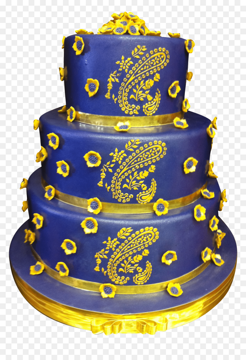 Blue Wedding Cake Png - Transparent Gold Cake Png, Png Download - wedding cake png