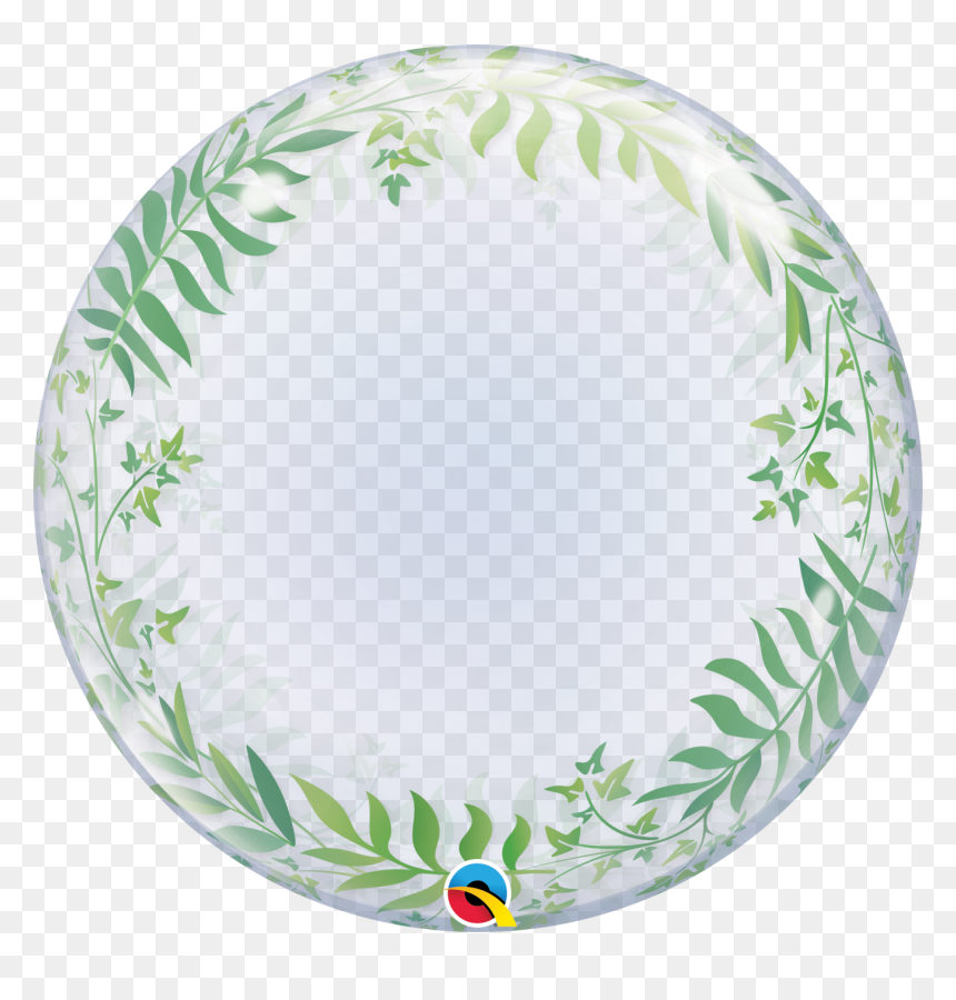 Elegant Greenery Deco Bubble Balloon, HD Png Download - christmas greenery png