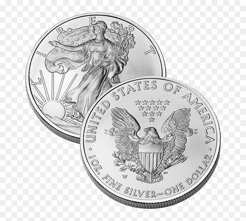 Silver Coin Png Image Hd - American Silver Eagle, Transparent Png - silver line png