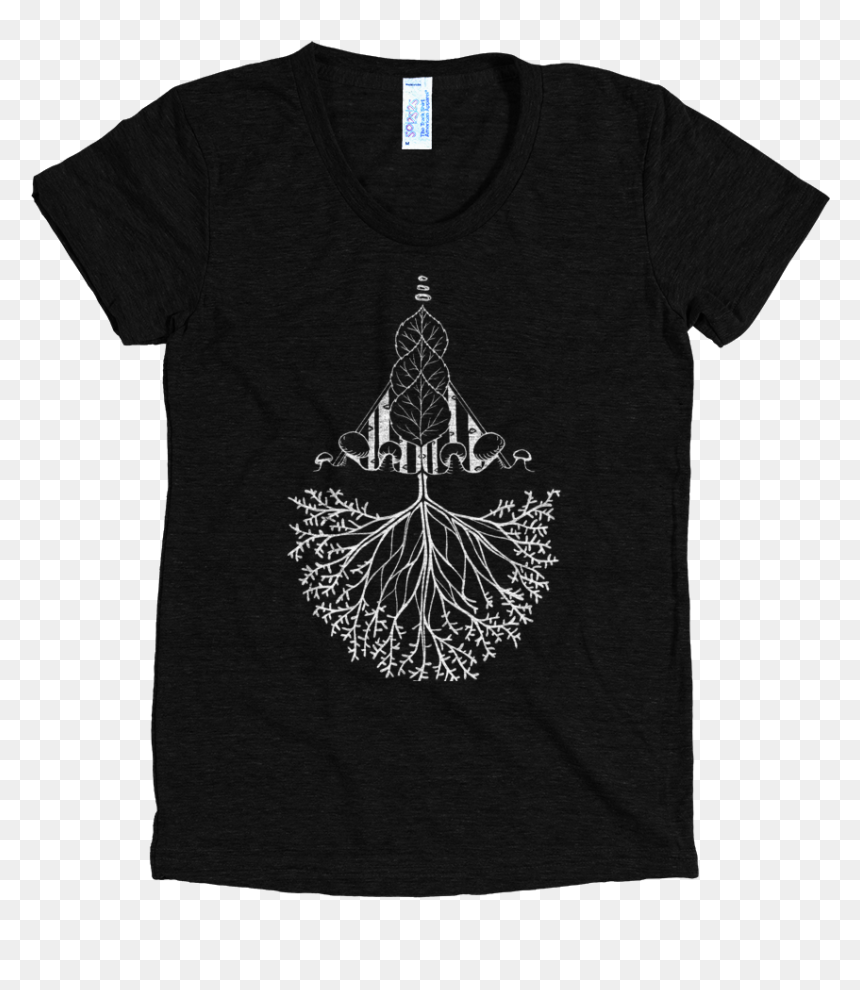 Aspen Fungi White Transparent Mockup Front Wrinkled - T-shirt, HD Png Download - aspen tree png