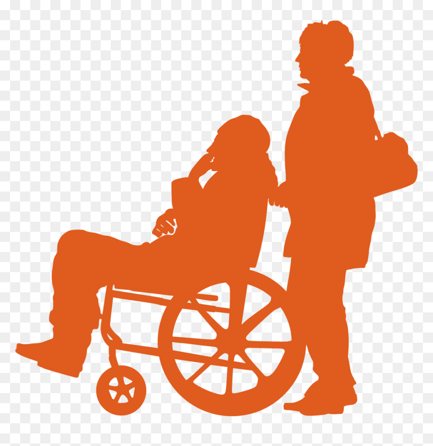 Old Wheelchair Orange - Design Museum Holon, HD Png Download - wheelchair silhouette png