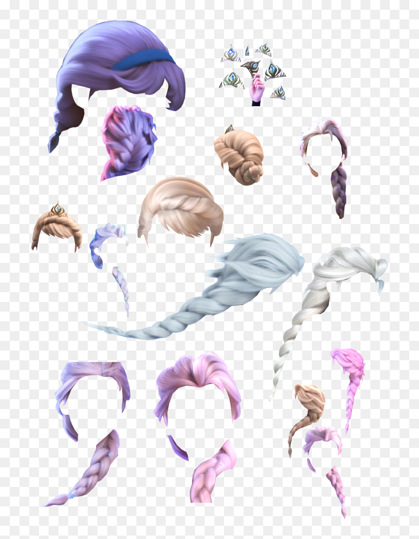 Transparent Background By Simmeh - Elsa's Hair Transparent Background, HD Png Download - anna frozen png