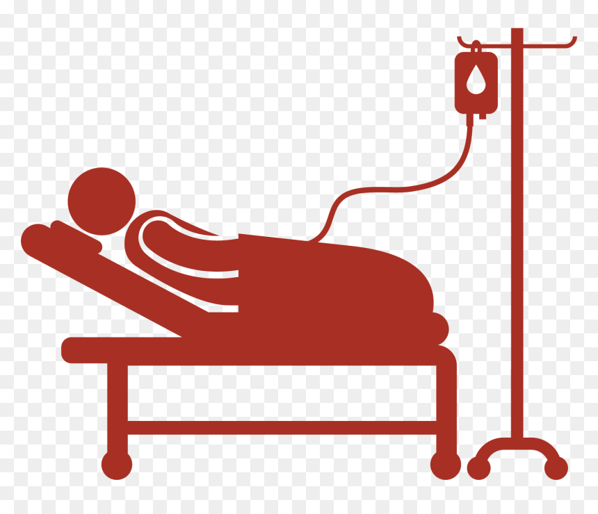 Hospital Bed Patient Icon - Patient On Bed Icon, HD Png Download - patient png