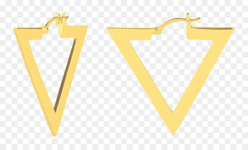 Sign, HD Png Download - gold triangle png