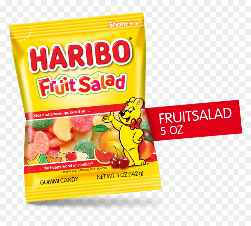 Haribo Fruit Salad 5 Oz"
 Title=""
 Class="product - Sweet And Sour Gummy Snakes, HD Png Download - fruit salad png