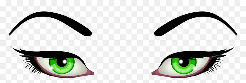 Female Eyes Green Png Clip Art - Cartoon Girls Eyes Png, Transparent Png - green eyes png