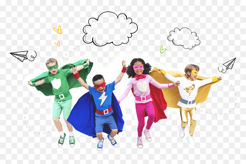 Kids Dressed As Superheroes , Png Download - Coping Skills Champions, Transparent Png - superheroes png