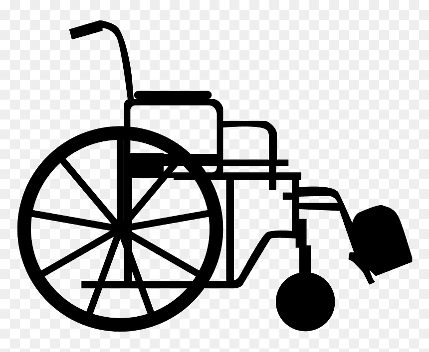 Silla De Ruedas Vector, HD Png Download - wheelchair silhouette png