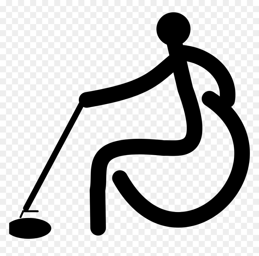 Hockey Clipart Wheelchair - Boccia, HD Png Download - wheelchair silhouette png