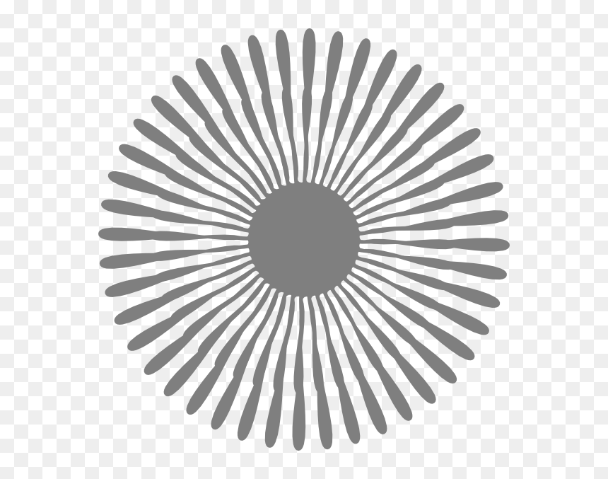Grey Flower Svg Clip Arts - Circle Round Floral Design Png, Transparent Png - black flowers png