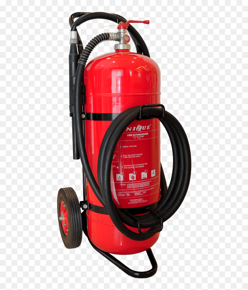 50 Kg Trolley Type Dry Powder Fire Extinguisher - Fire Extinguishers Co2 Trolley, HD Png Download - fire extinguisher png